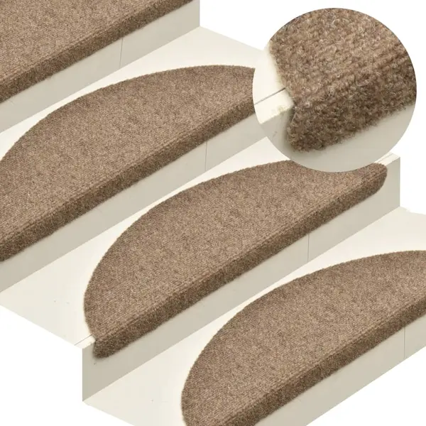 Gossi covorase scari autoadezive 15 buc. bej 56x17x3 cm stil punch