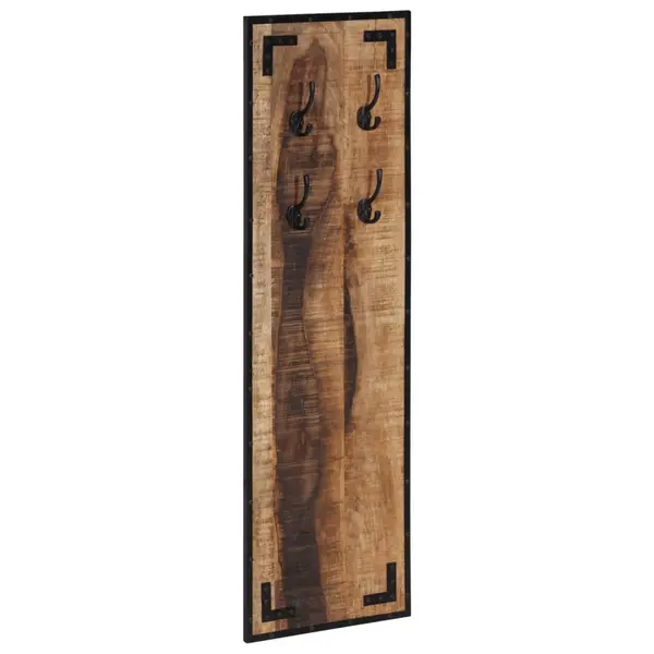 Gossi cuier pentru haine, 35x8x110 cm, lemn masiv de mango brut