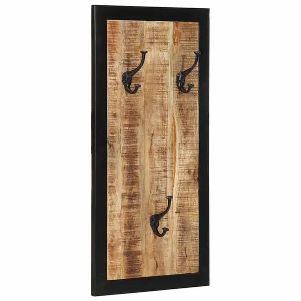Gossi cuier pentru haine, 40x2x80 cm, lemn masiv de mango brut