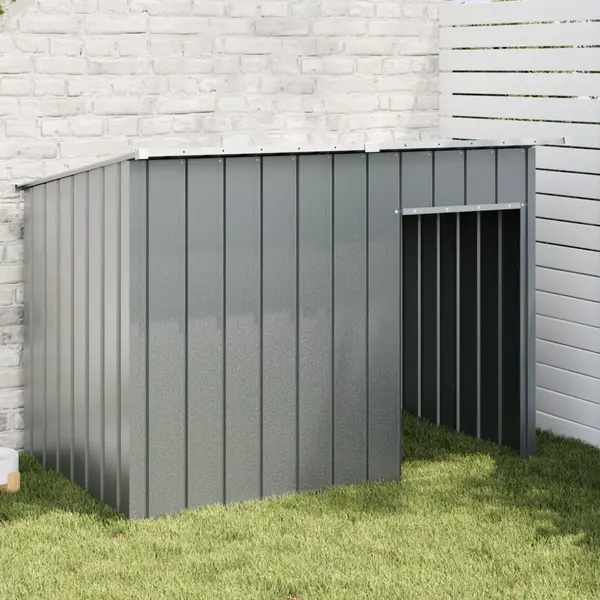 Gossi cusca caine cu acoperis antracit 153x91x110 cm otel galvanizat