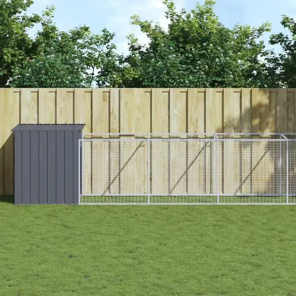 Gossi cusca caine cu tarc antracit 110x1017x110 cm otel galvanizat