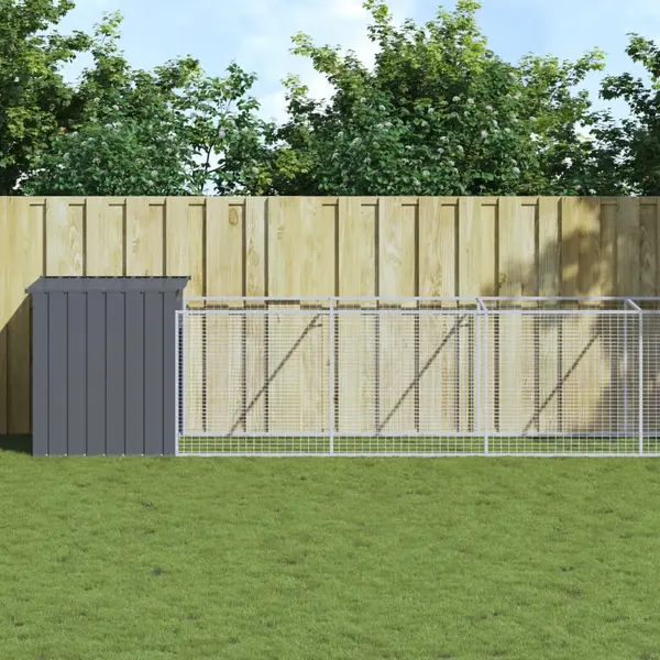 Gossi cusca caine cu tarc antracit 110x1221x110 cm otel galvanizat