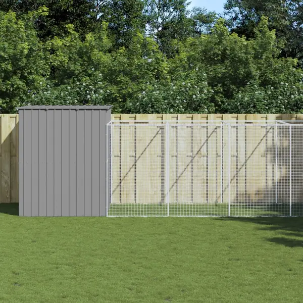 Gossi cusca caine & tarc gri deschis 214x1273x181 cm otel galvanizat