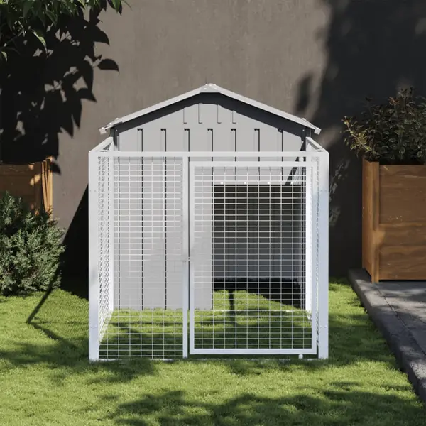 Gossi cusca de caine & tarc gri deschis 117x201x123cm otel galvanizat