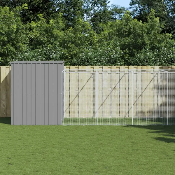 Gossi cusca de caine & tarc gri deschis 214x661x181cm otel galvanizat