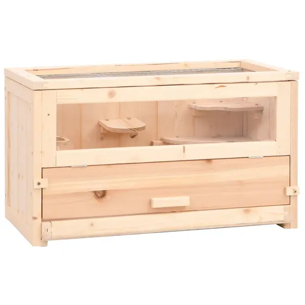 Gossi cusca pentru hamsteri, 60x30x35 cm, lemn masiv de brad