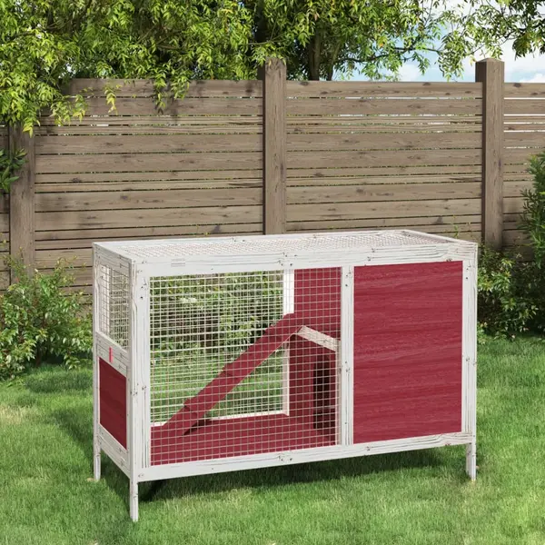 Gossi cusca pentru iepuri cafeniu 103x44x69,5 cm lemn masiv de pin