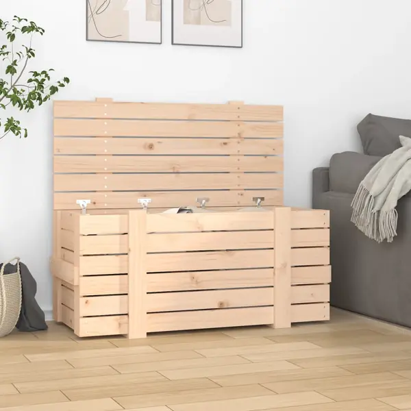 Gossi cutie de depozitare, 91x40,5x42 cm, lemn masiv de pin