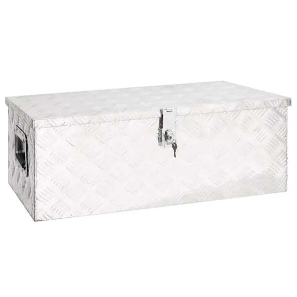 Gossi cutie de depozitare, argintiu, 80x39x30 cm, aluminiu