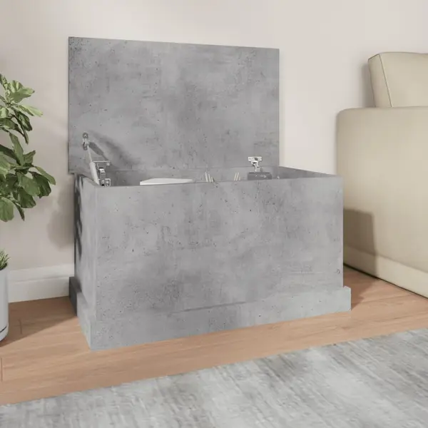 Gossi cutie de depozitare, gri beton, 70x40x38 cm, lemn prelucrat