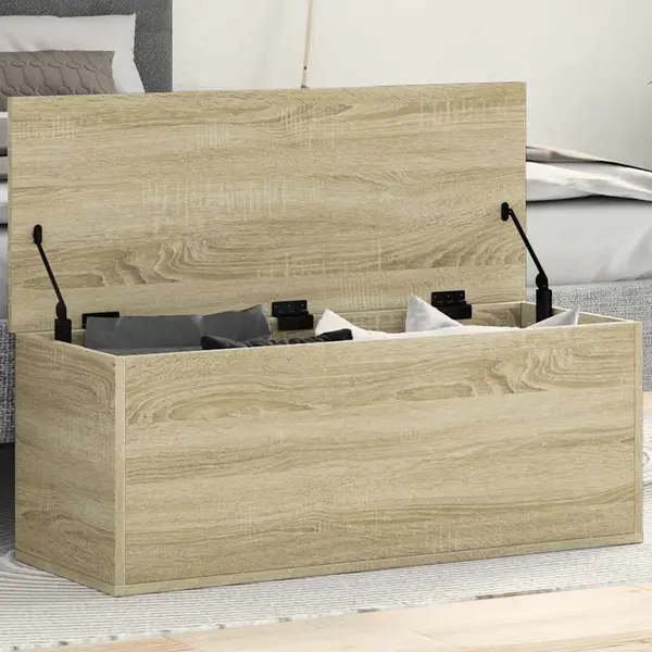Gossi cutie de depozitare, stejar sonoma, 90x35x35 cm, lemn prelucrat