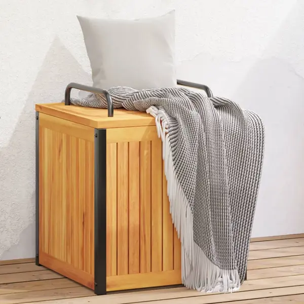 Gossi cutie de perne de exterior 45x45x45/53cm lemn masiv acacia/otel