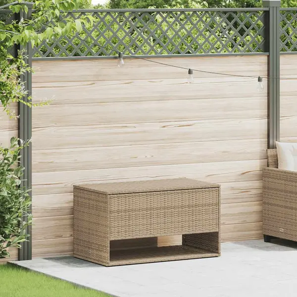 Gossi cutie de perne de exterior bej 100x55x55,5 cm poly rattan