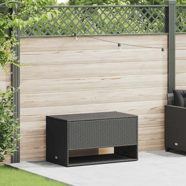 Gossi cutie de perne de exterior negru 100x55x55,5 cm poly rattan