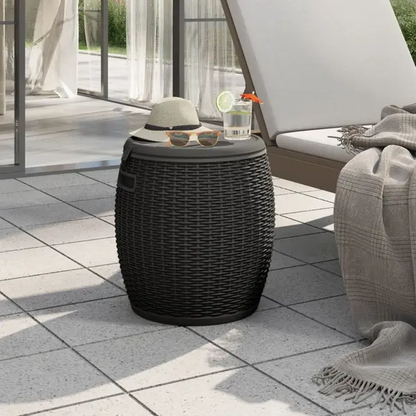 Gossi cutie depozitare de gradina 4 in 1, negru, polipropilena