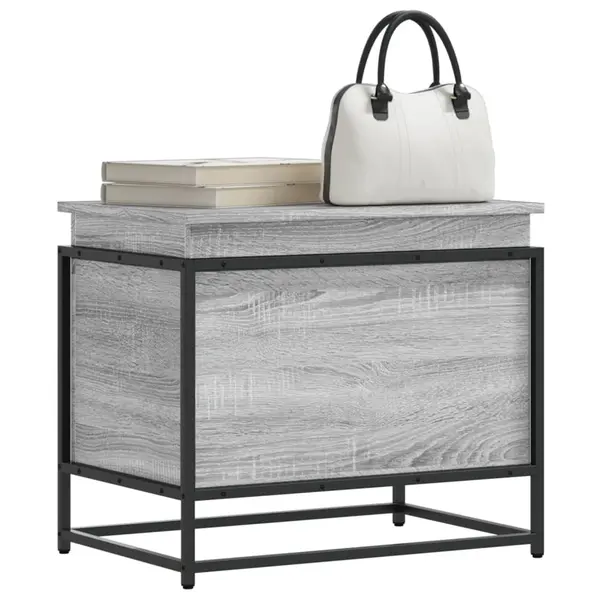 Gossi cutie depozitare gri sonoma 60x40x51,5 cm lemn prelucrat