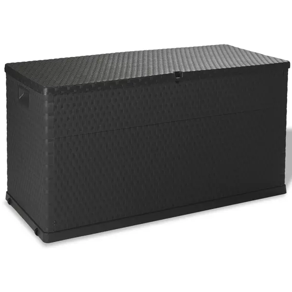 Gossi cutie depozitare pentru gradina antracit 120x56x63 cm pp ratan