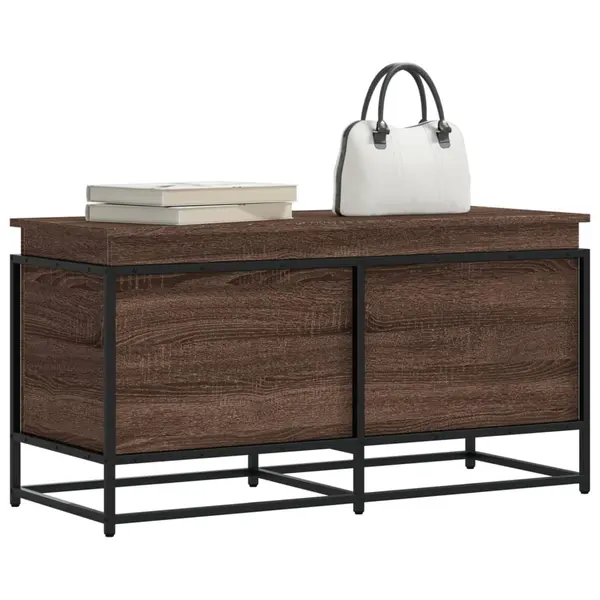 Gossi cutie depozitare stejar maro 100x40x51,5 cm lemn prelucrat