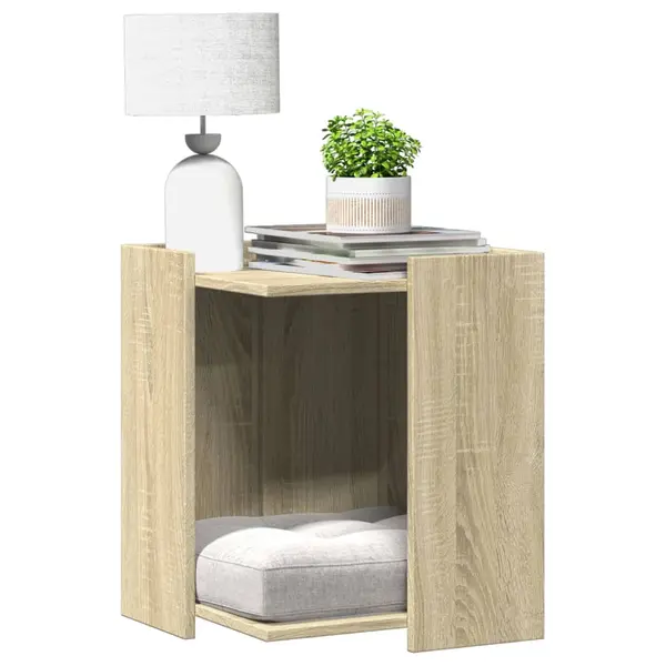 Gossi cutie litiera pisici stejar sonoma 42x42x51 cm lemn prelucrat