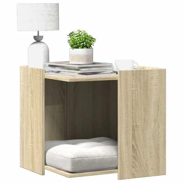 Gossi cutie litiera pisici stejar sonoma 53x53x51 cm lemn prelucrat