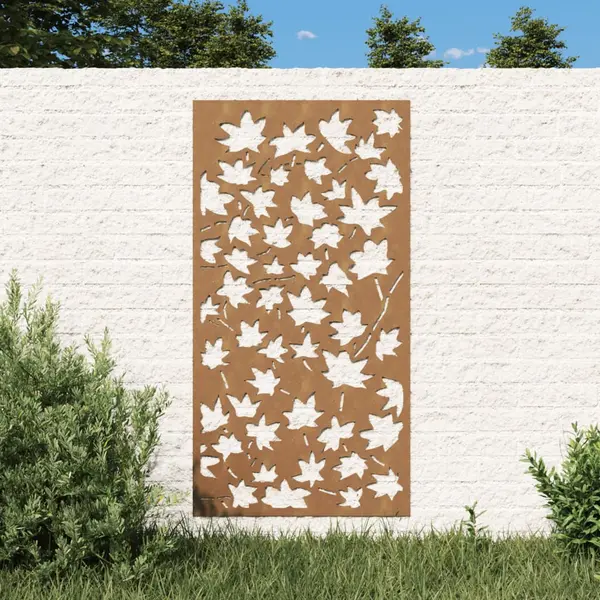 Gossi decor de perete 105x55 cm design frunze artar otel corten