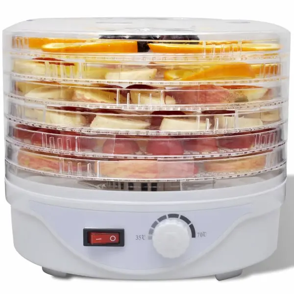 Gossi deshidrator de alimente cu 6 tavi stivuibile (rotund)