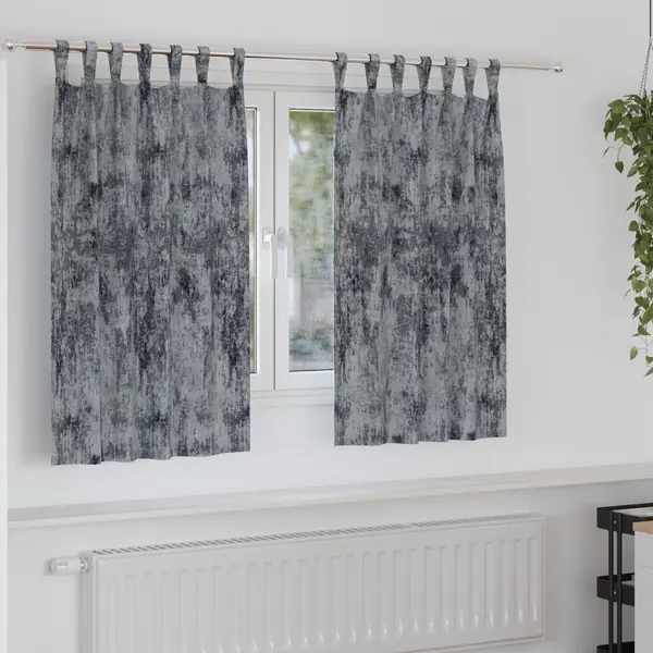 Gossi draperii 2 pcs cu ochiuri gri argintiu 140x140 cm
