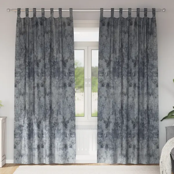 Gossi draperii din catifea 2 buc cu tab top gri argintiu 225x140 cm