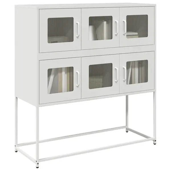 Gossi dulap, alb, 100,5x39x107 cm, otel laminat la rece