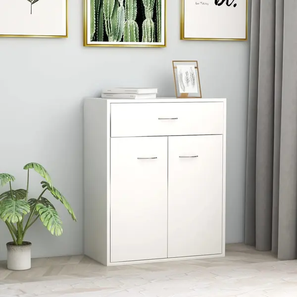 Gossi dulap, alb, 60x30x75 cm, lemn prelucrat