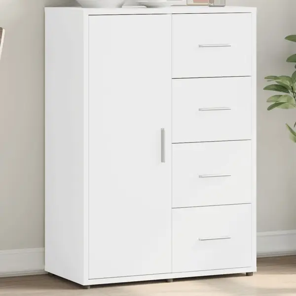 Gossi dulap, alb, 60x31x84 cm, lemn prelucrat