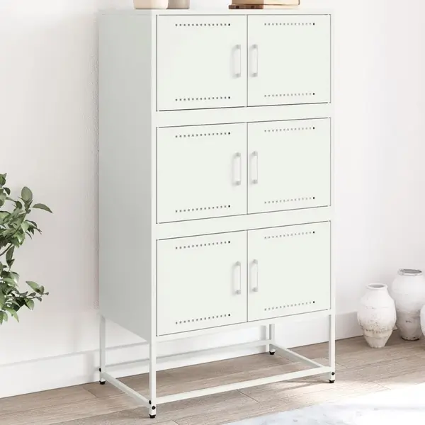 Gossi dulap, alb, 68,5x38,5x123,5 cm, otel