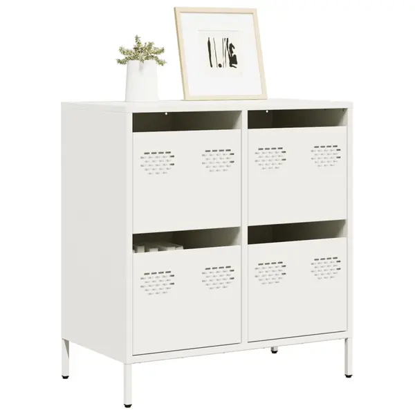 Gossi dulap, alb, 68x39x73,5 cm, otel laminat la rece