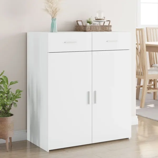 Gossi dulap, alb, 80x42,5x93 cm, lemn prelucrat