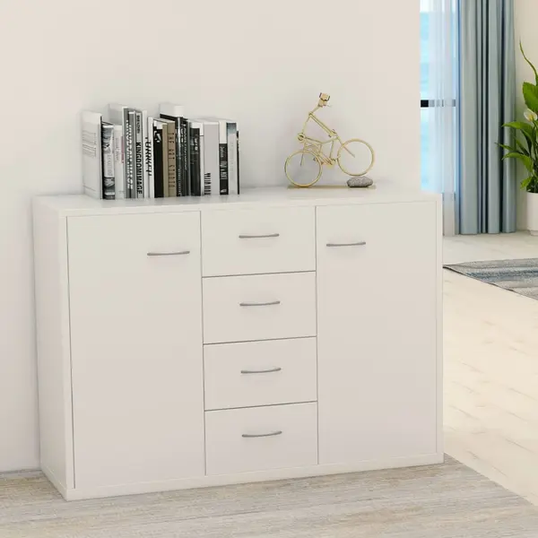Gossi dulap, alb, 88 x 30 x 65 cm, lemn prelucrat