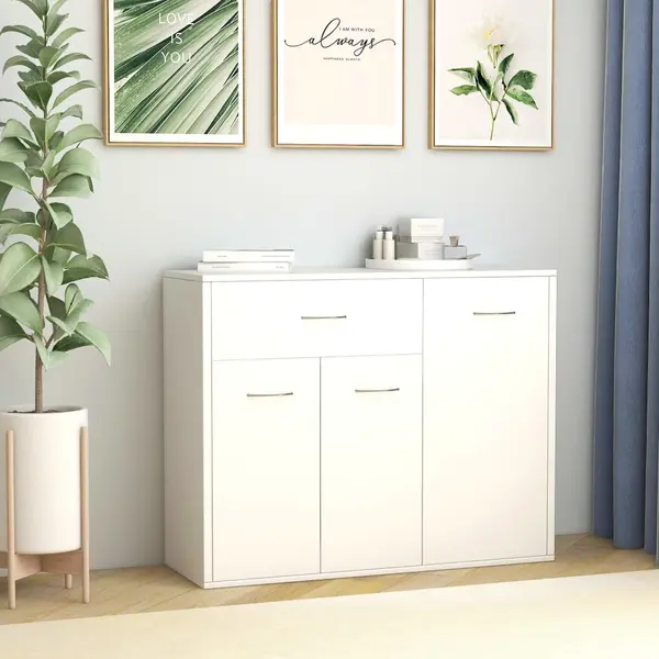 Gossi dulap, alb, 88 x 30 x 70 cm, lemn prelucrat