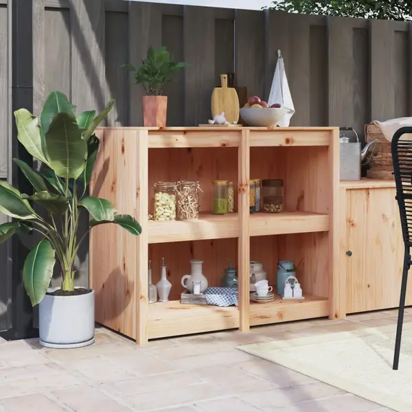 Gossi dulap bucatarie de exterior, 106x55x92 cm, lemn masiv pin