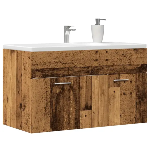 Gossi dulap chiuveta baie, lemn vechi 90x38,5x46 cm lemn prelucrat