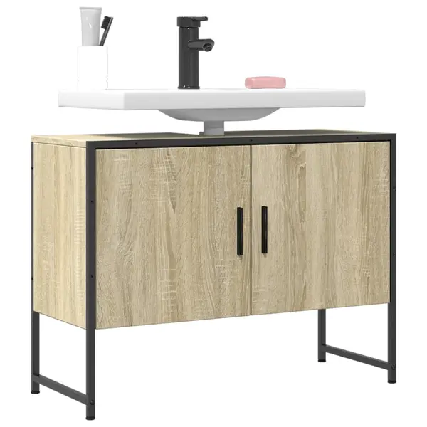 Gossi dulap chiuveta de baie, stejar sonoma, 80x33x60cm lemn compozit