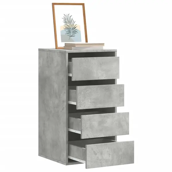 Gossi dulap colt cu sertare gri beton 40x41x76 cm lemn prelucrat