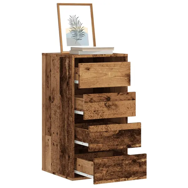 Gossi dulap colt cu sertare lemn vechi 40x41x76 cm lemn prelucrat