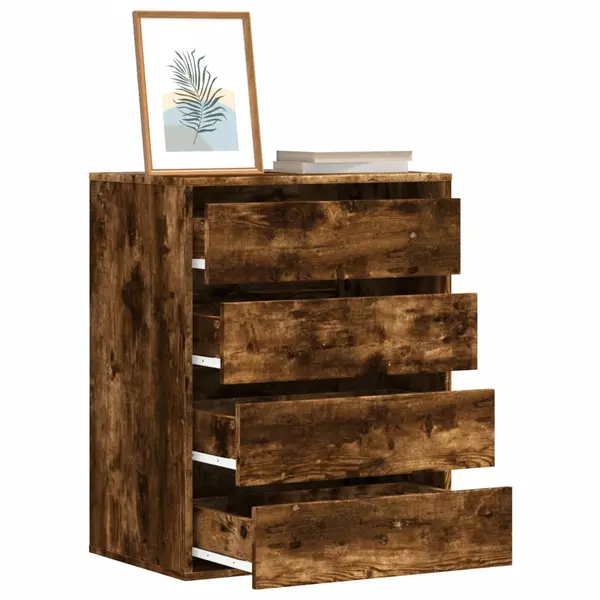 Gossi dulap colt cu sertare stejar fumuriu 60x41x76 cm lemn prelucrat
