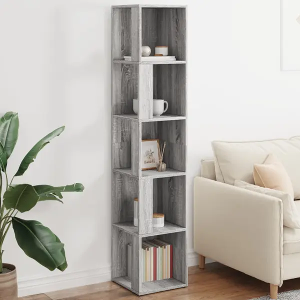 Gossi dulap coltar, gri sonoma, 33x33x164,5 cm, lemn prelucrat