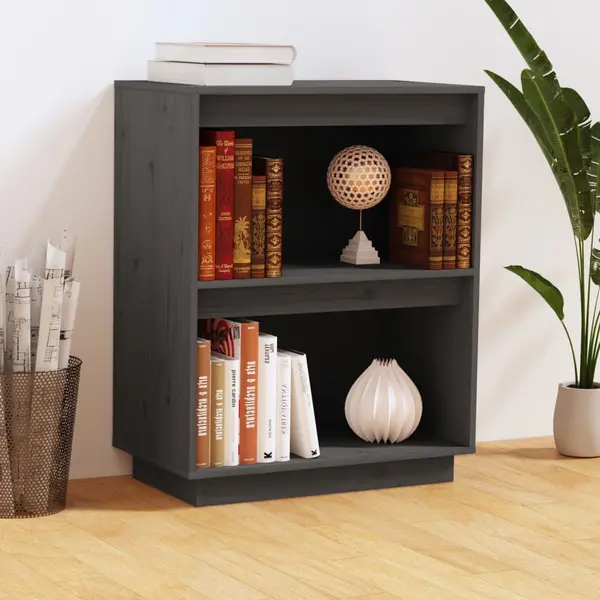 Gossi dulap consola, gri, 60x34x75 cm, lemn masiv de pin