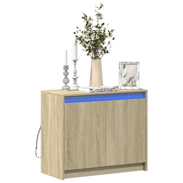 Gossi dulap cu led, stejar sonoma, 72x34x61 cm, lemn prelucrat