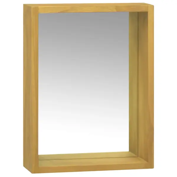 Gossi dulap cu oglinda, 30x10x40 cm, lemn masiv de tec
