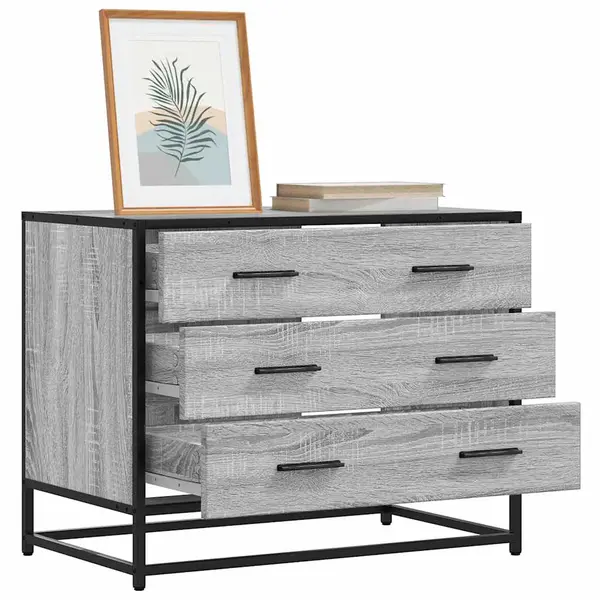 Gossi dulap cu sertar, gri sonoma, 70x41x56 cm, lemn prelucrat