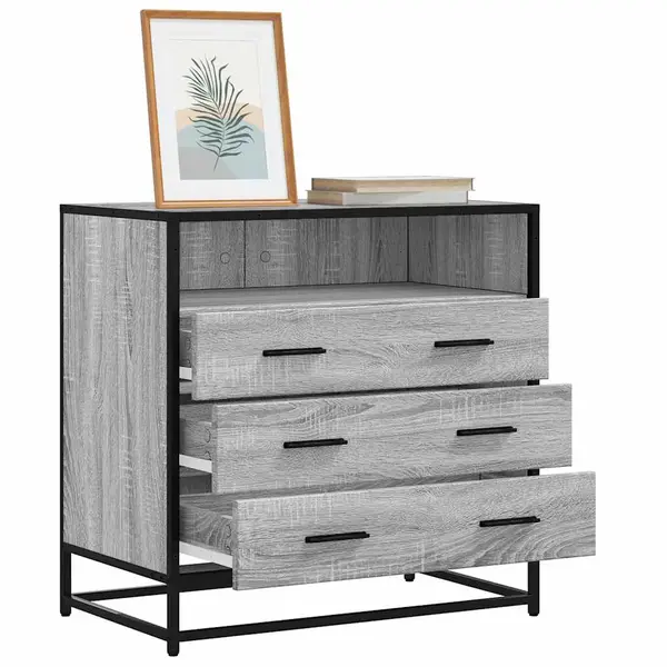 Gossi dulap cu sertar, gri sonoma, 70x41x70 cm, lemn prelucrat
