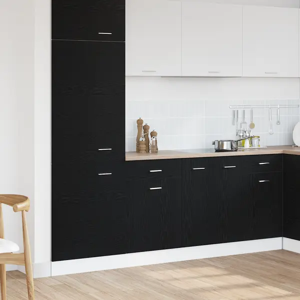 Gossi dulap cu sertare black oak - 50x46x81.5 cm, fabricat din lemn prelucrat