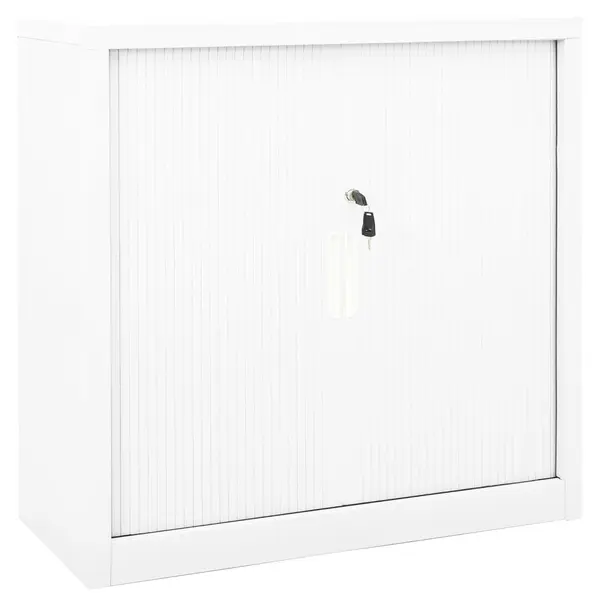 Gossi dulap cu usa glisanta, alb, 90x40x90 cm, otel